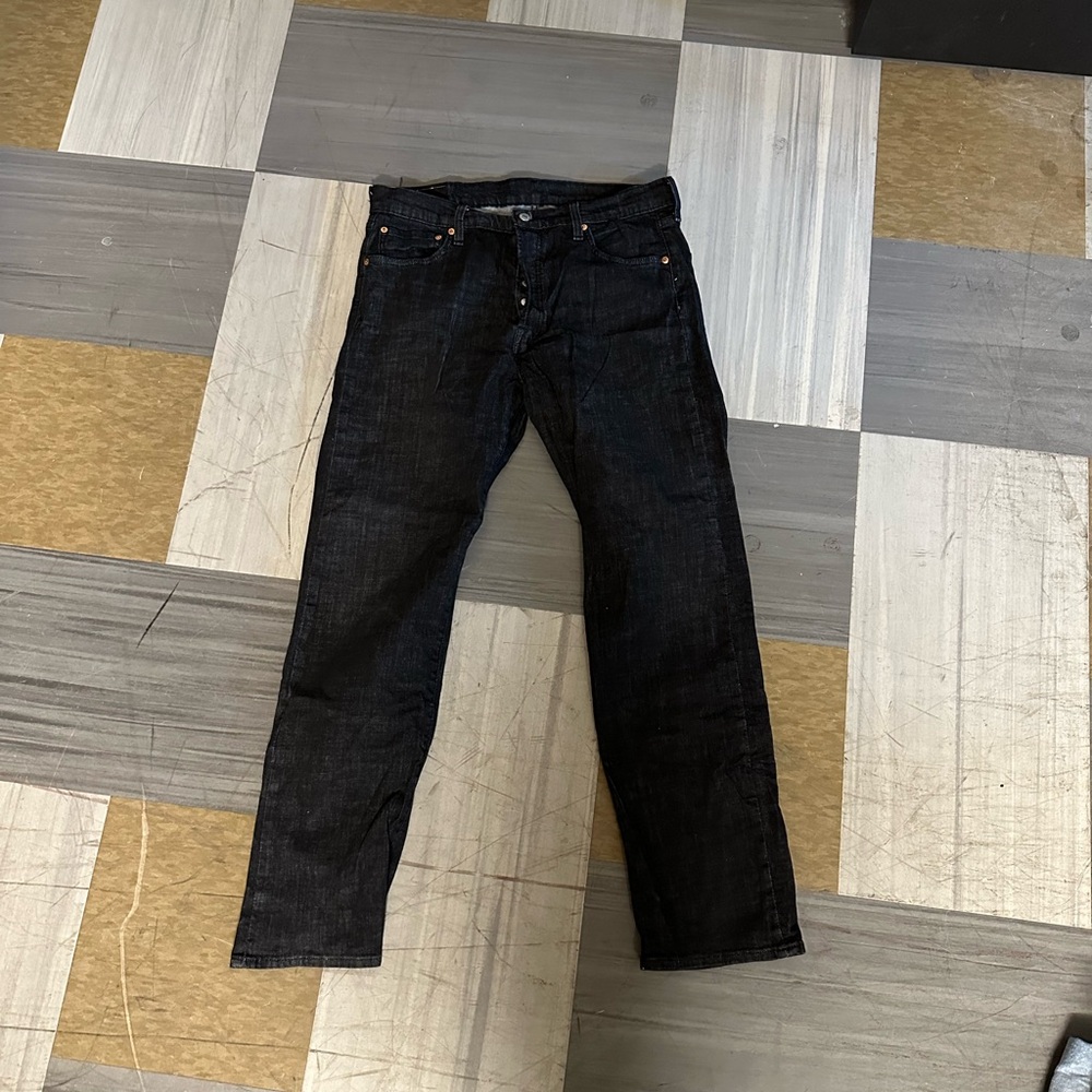 Levi Strauss black straight leg jeans